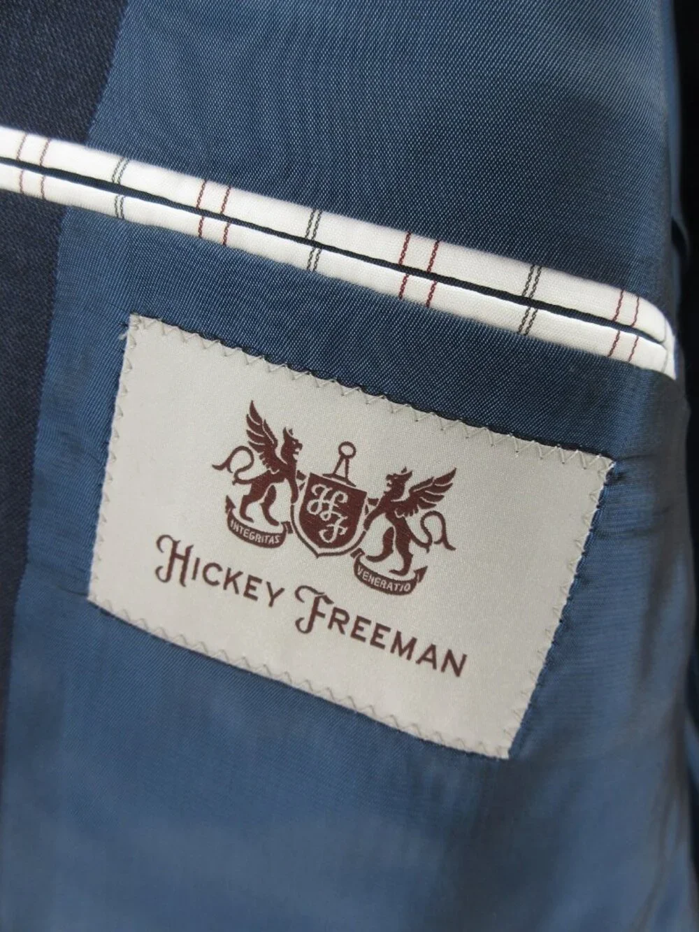 Hickey Freeman Suit 52 Navy Milburn II Wool Formal Luxury USA 46 NEW